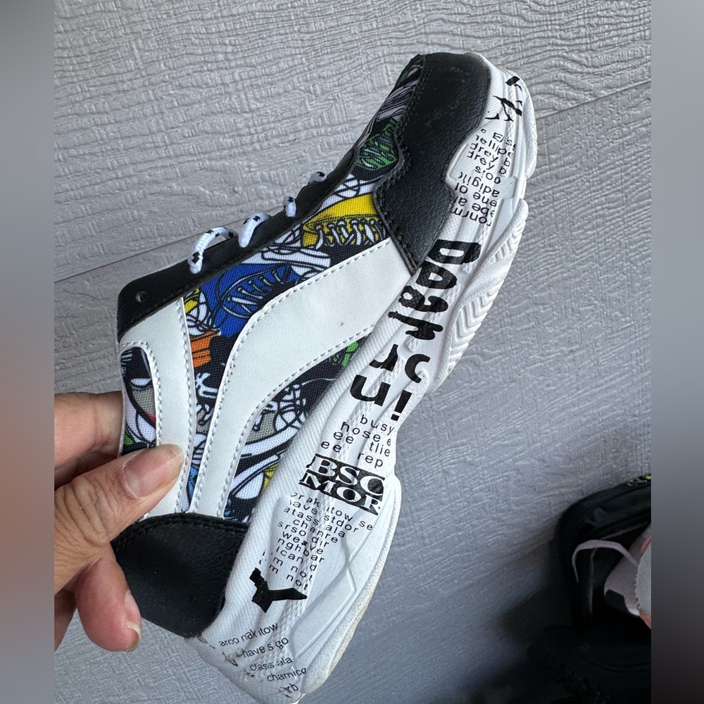 Black and White Graphic Sneakers